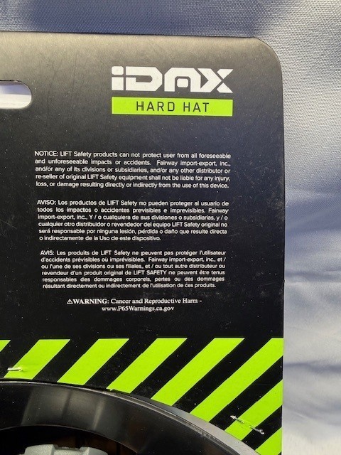 Lift Safety iDAX - Vented Hard Hat - Black Carbon HIDV-24CB