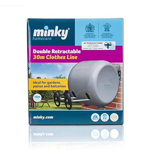Minky Homecare Outdoor Retractable Dual Clothesline Heavy Duty Assorted Sizes