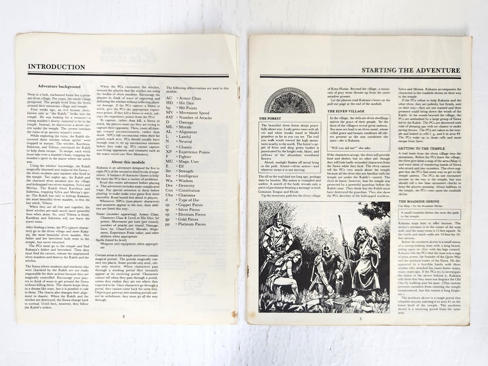 D&D RAHASIA BASIC GAME ADVENTURE MODULE 9115 - 1984 TSR - RARE --- [920]