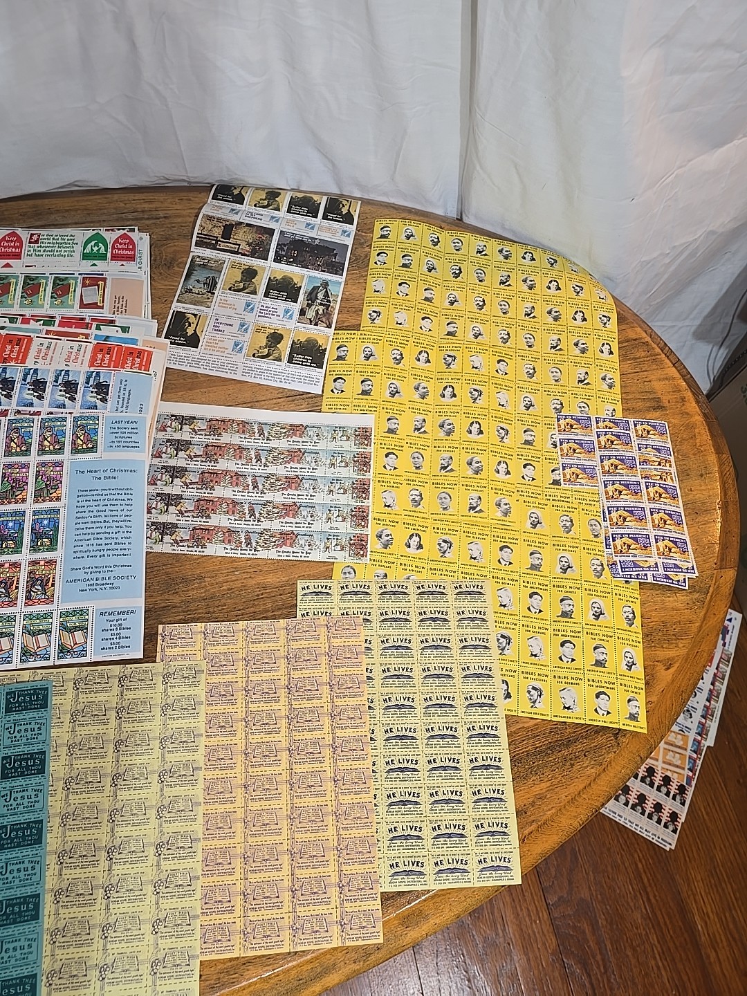 Vintage Religious SEAL STAMP Sheets lot