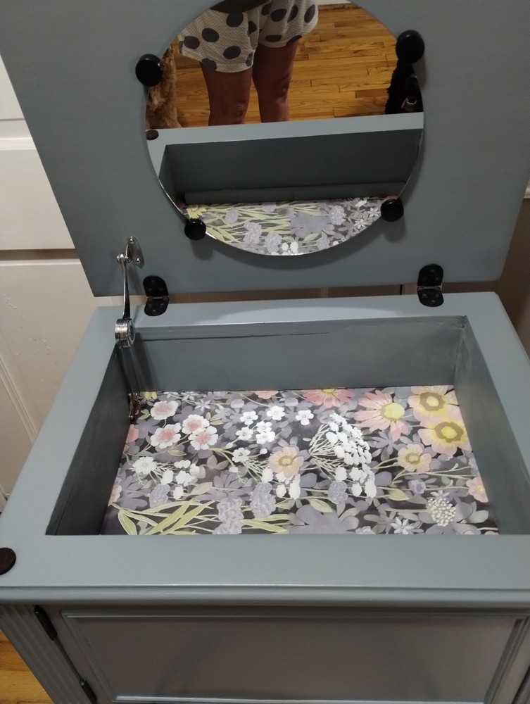 Antique Sewing Machine Cabinet/Makeup Vanity