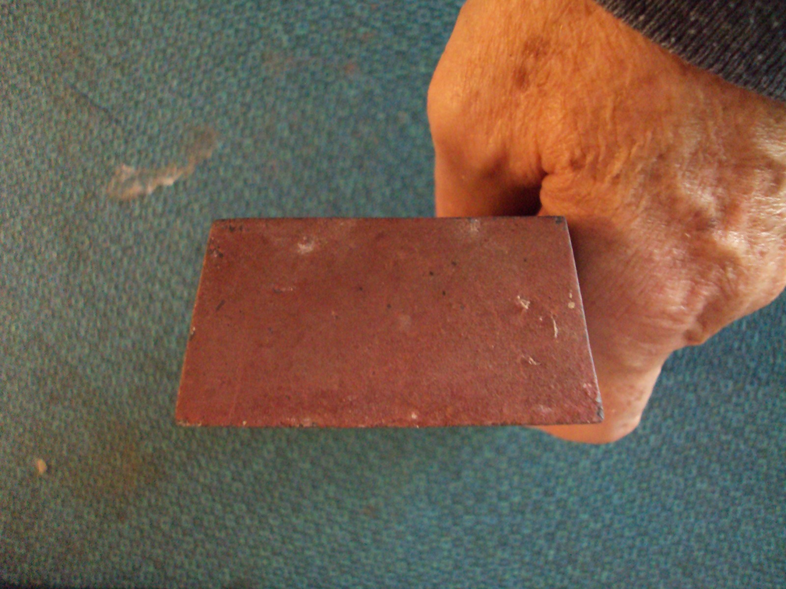 Vintage Elevator Button Case, Red Metal Box, Marked UP DOWN and Holes for Button