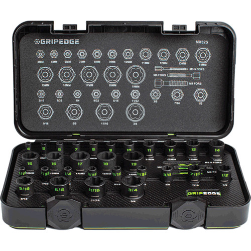 Grip Edge MX32S 32 Piece Master Socket Extractor Set Gripedge MX32S