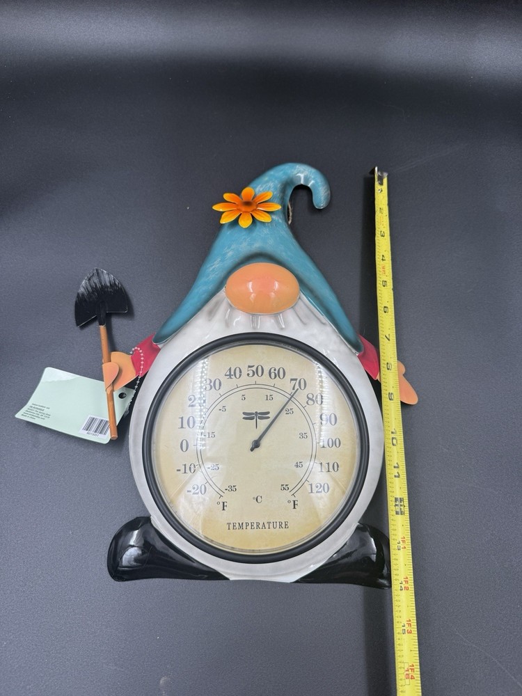 Gnome Metal Thermometer 14.5”