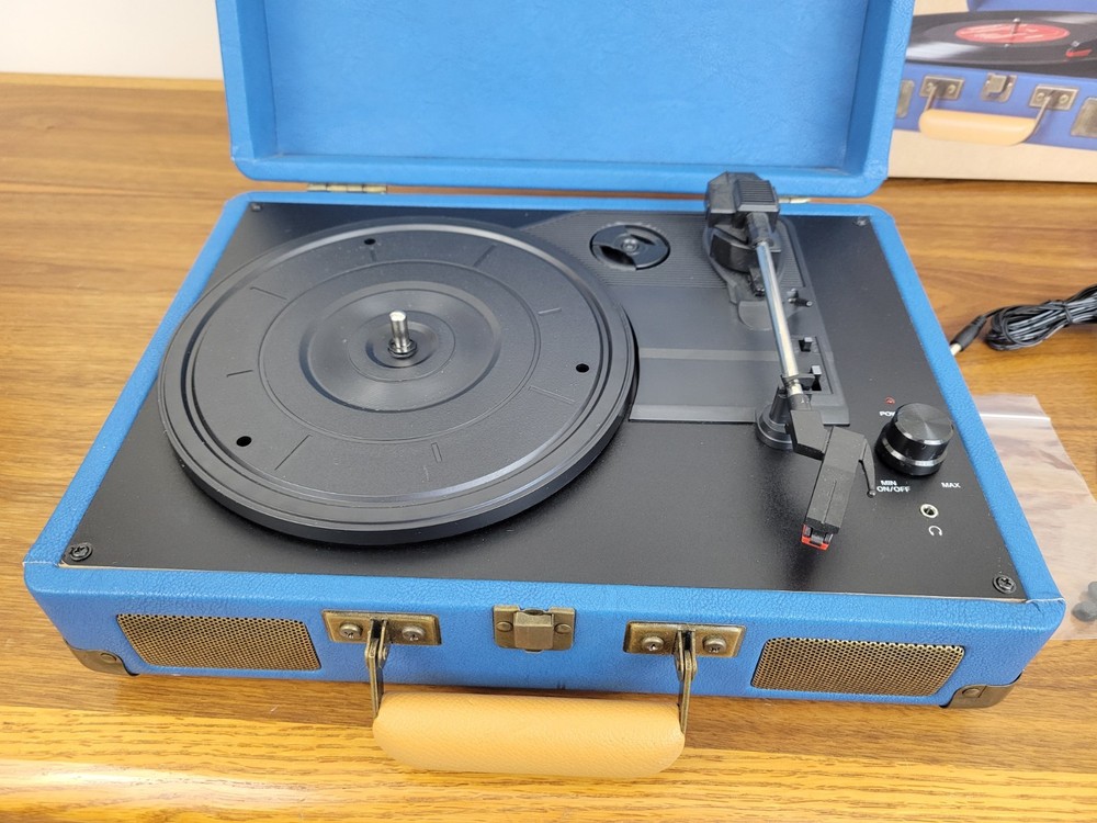 Crosley 3 Speed Record Player Model 1 Blue Tested