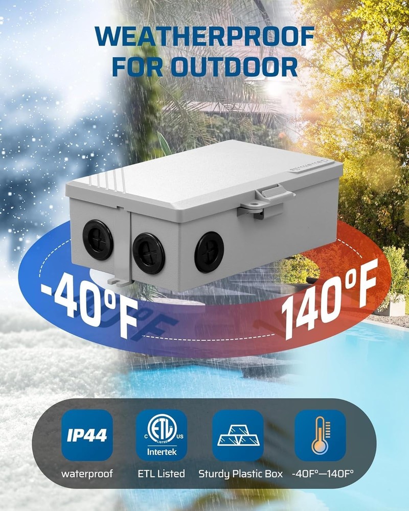 Advanced Pool Pump Timer with 5 Modes and 40A Capacity - Hassle-Free Operation