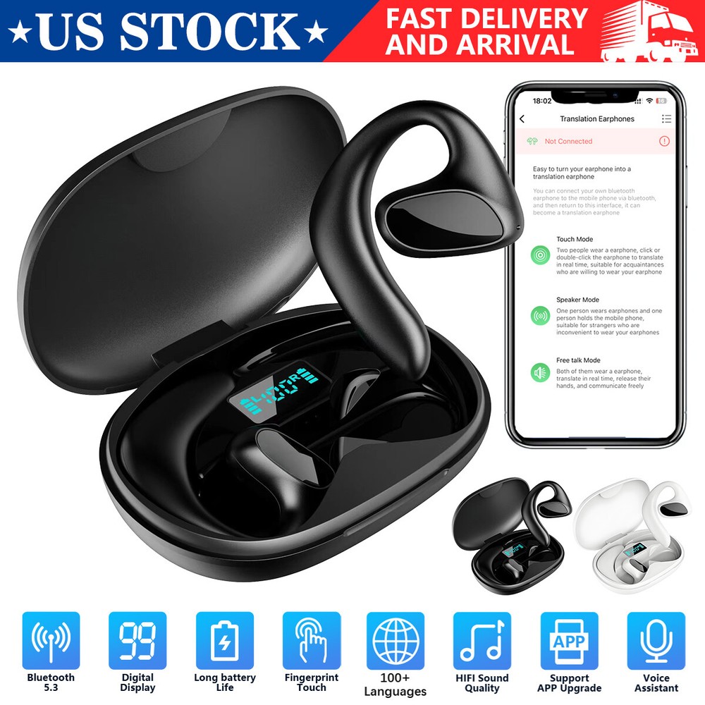 144 Language M8 Translator Earbuds Wireless Bluetooth Two Way Translator Device