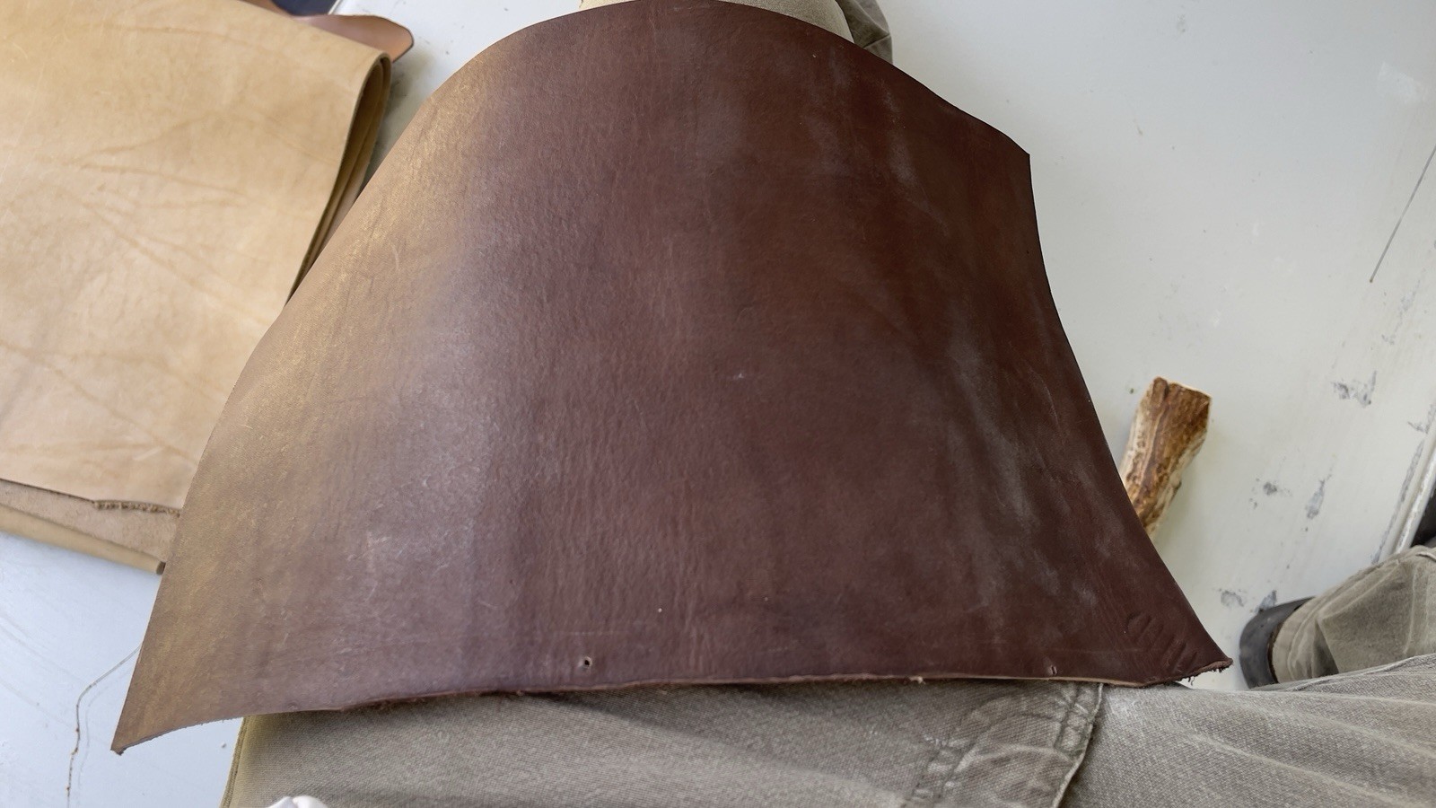 Thick Leather Leg Pad Flint Knapping $45 Free Ship