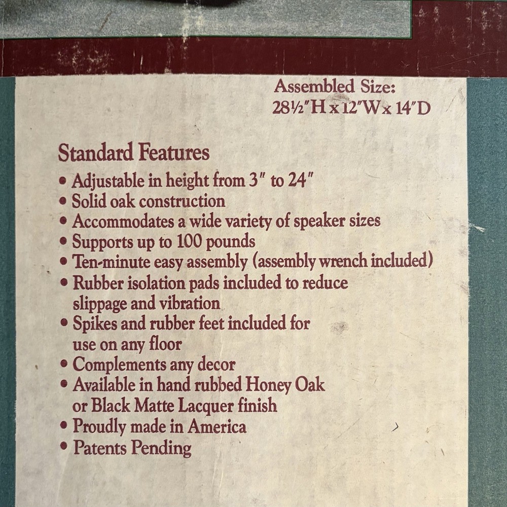 Speaker Stands Solid Oak Black By Tree Dimensions Boone N.C. Adjustable