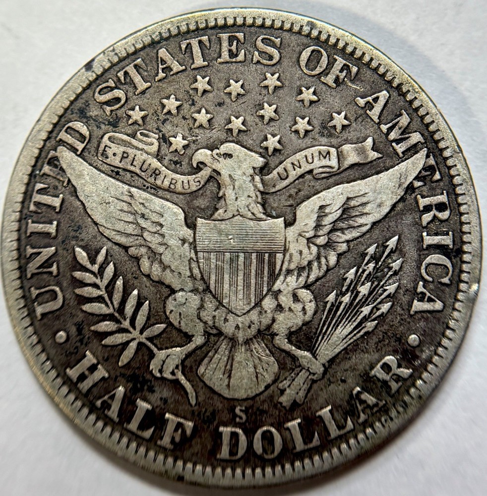 1913 S Barber Half Dollar,COMPLETELY ORIGINAL. Better Date VF+