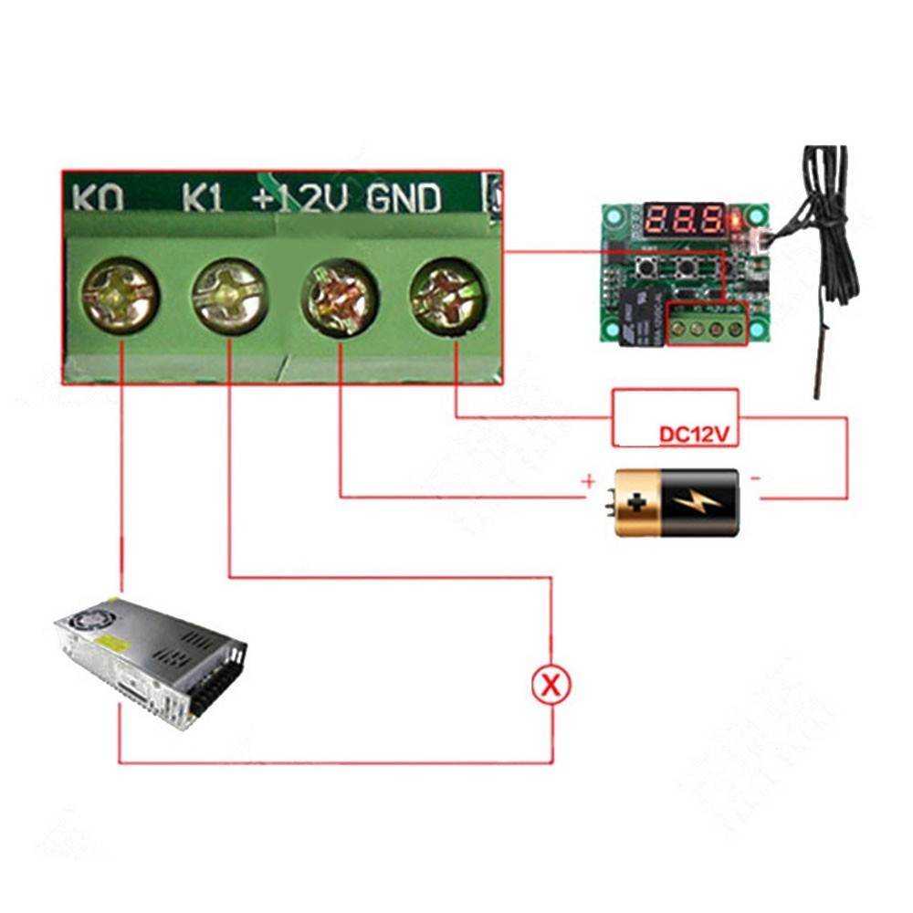 1XDigital Temperature Control Switch Sensor Module 1XAcrylic Clear Box Brand New
