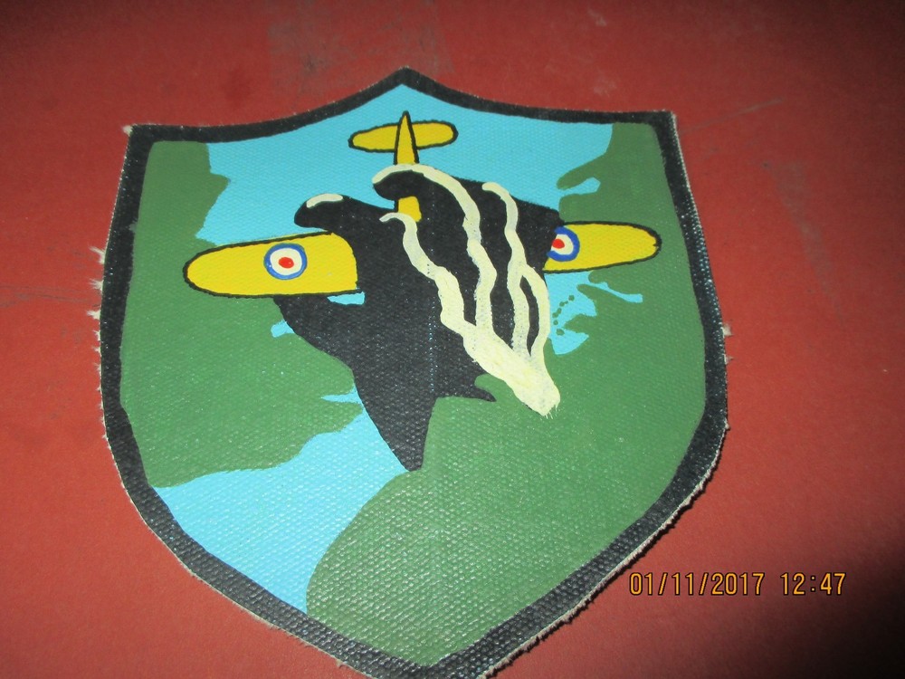 WWII LUFTWAFFE FIGHTER 1/JG52 HAND CRUSHING SPITFIRE  FLIGHT JACKET PATCH