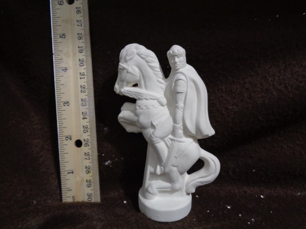 E231 - 32 Piece Ceramic Bisque Medieval Alberta Chess Set- Ready to Paint