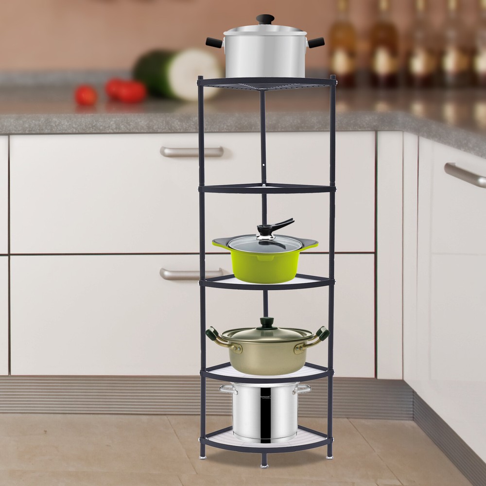 5-Tier Triangular Pot Rack - Space-Saving Kitchen Organizer for Cookware