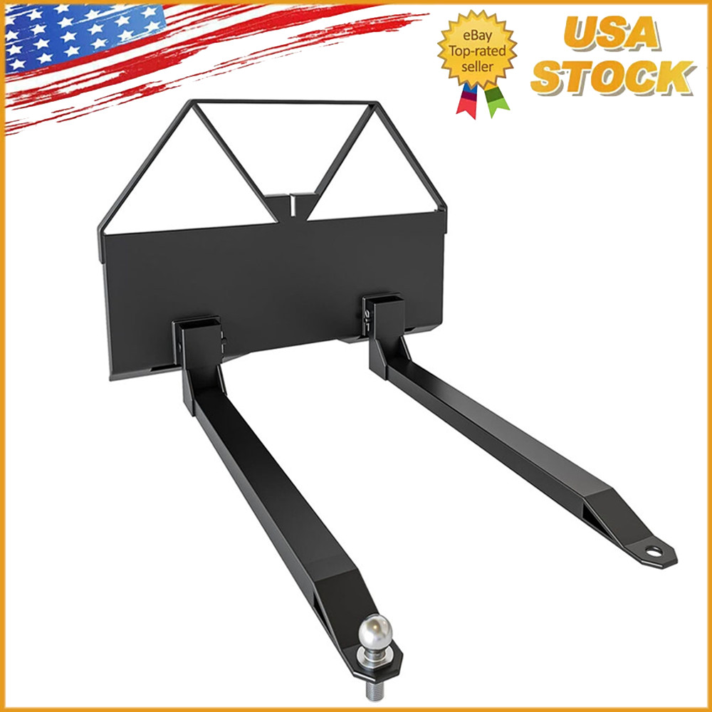 Pallet Fork 46" Skid Steer Fork Skid Steer Attachment Quick Attach Mount 2600LBS