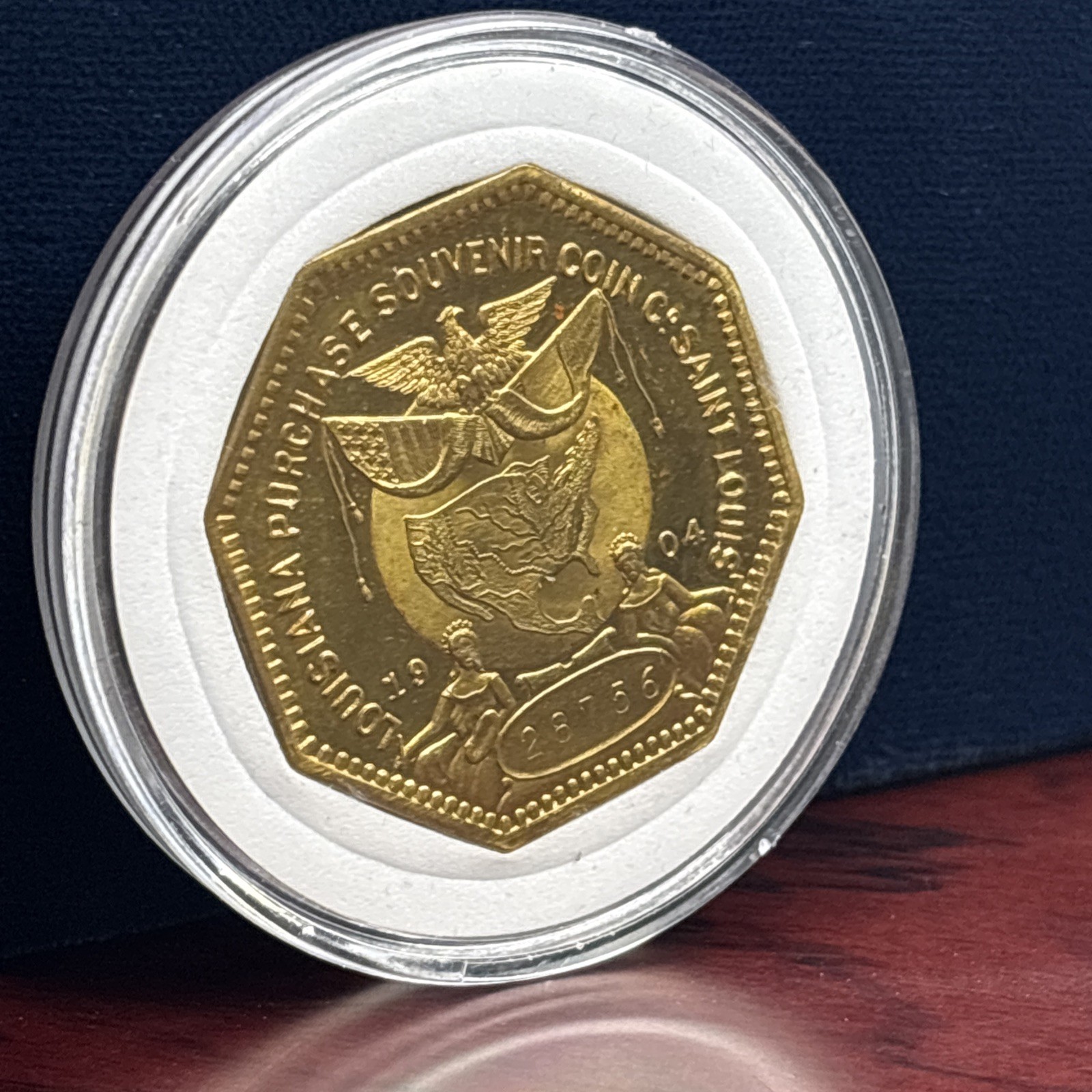 1904 Proof Like HK-306 So Called Dollar Louisiana Purchase Expo Octagonal Brass