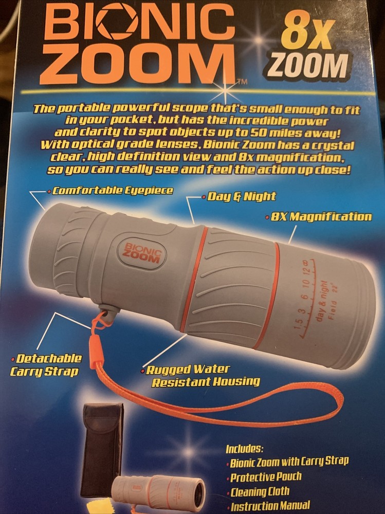 Bionic Zoom Compact Optical Grade Viewing Scope 8x Zoom As Seen on TV
