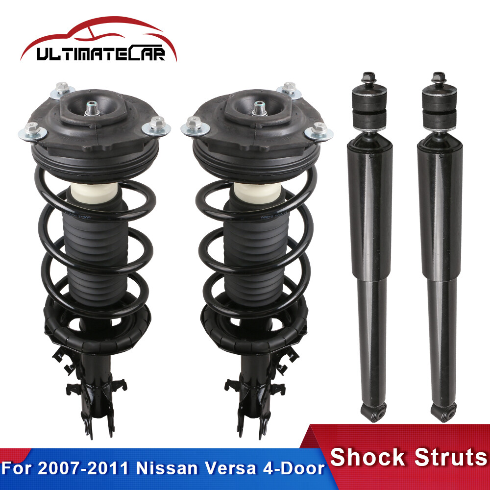 Set 4 Shock Struts Absorbers Assembly For 2007-2012 Nissan Versa Front & Rear