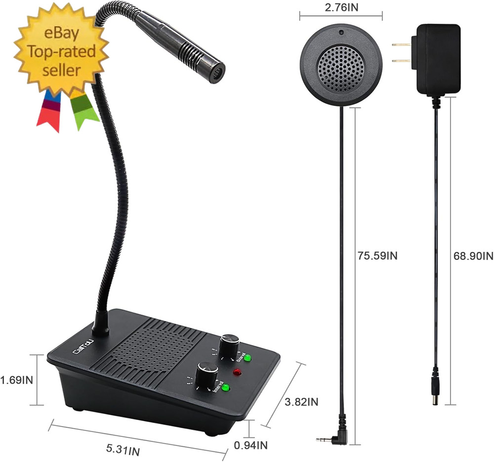 Window Speaker Intercom System,Dual Way Anti-Interference Intercommunication