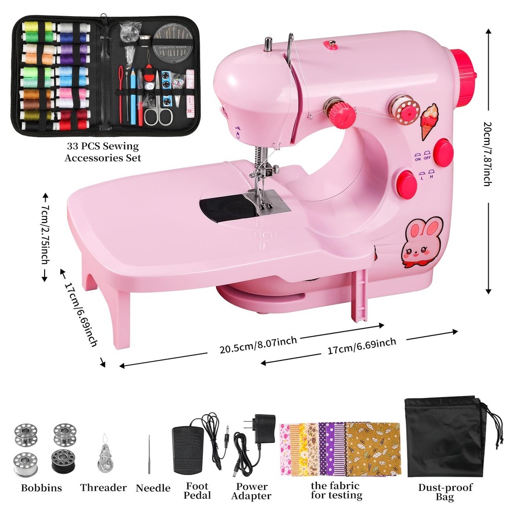 Mini Sewing Machine for Beginners First: Small Easy Sewing Machines Portable ...
