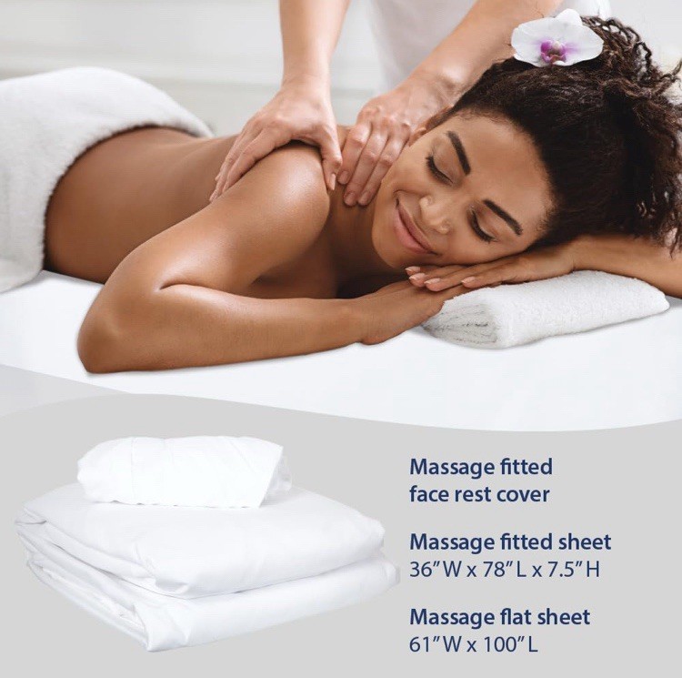 ForPro Premium Microfiber Massage Sheet Set – 3-Piece – White (Open Box)