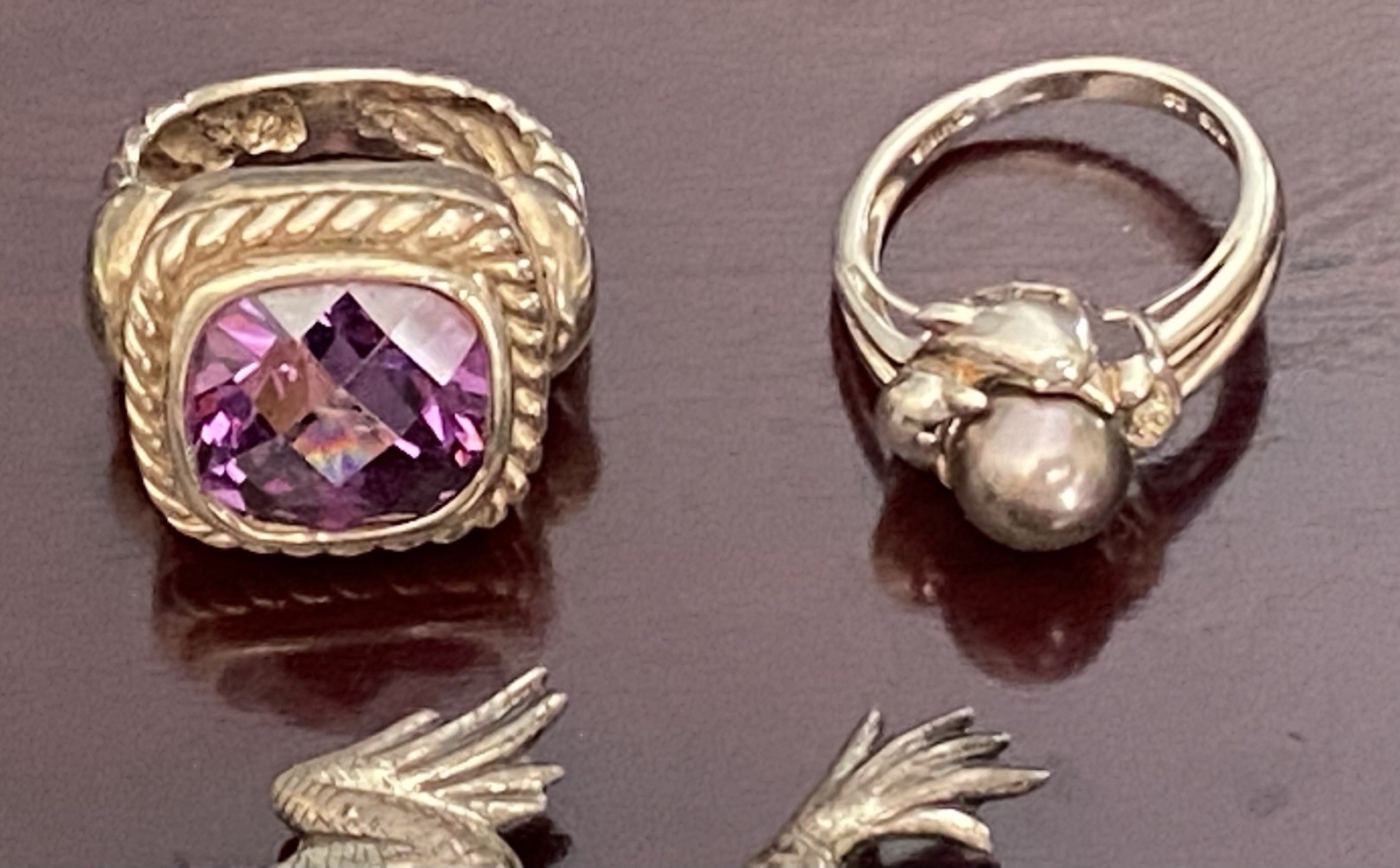 40 grams Sterling Silver Lot 925 Jewelry Rings Pendant Brooch