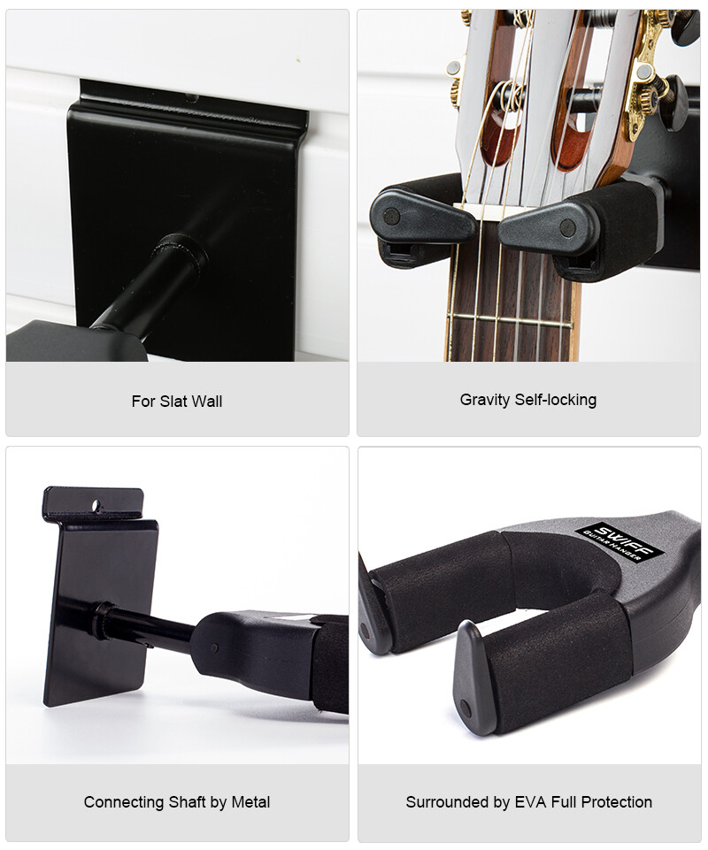 Gravity Guitar Hanger Wall Mount Stand Hooks With Self-locking U2