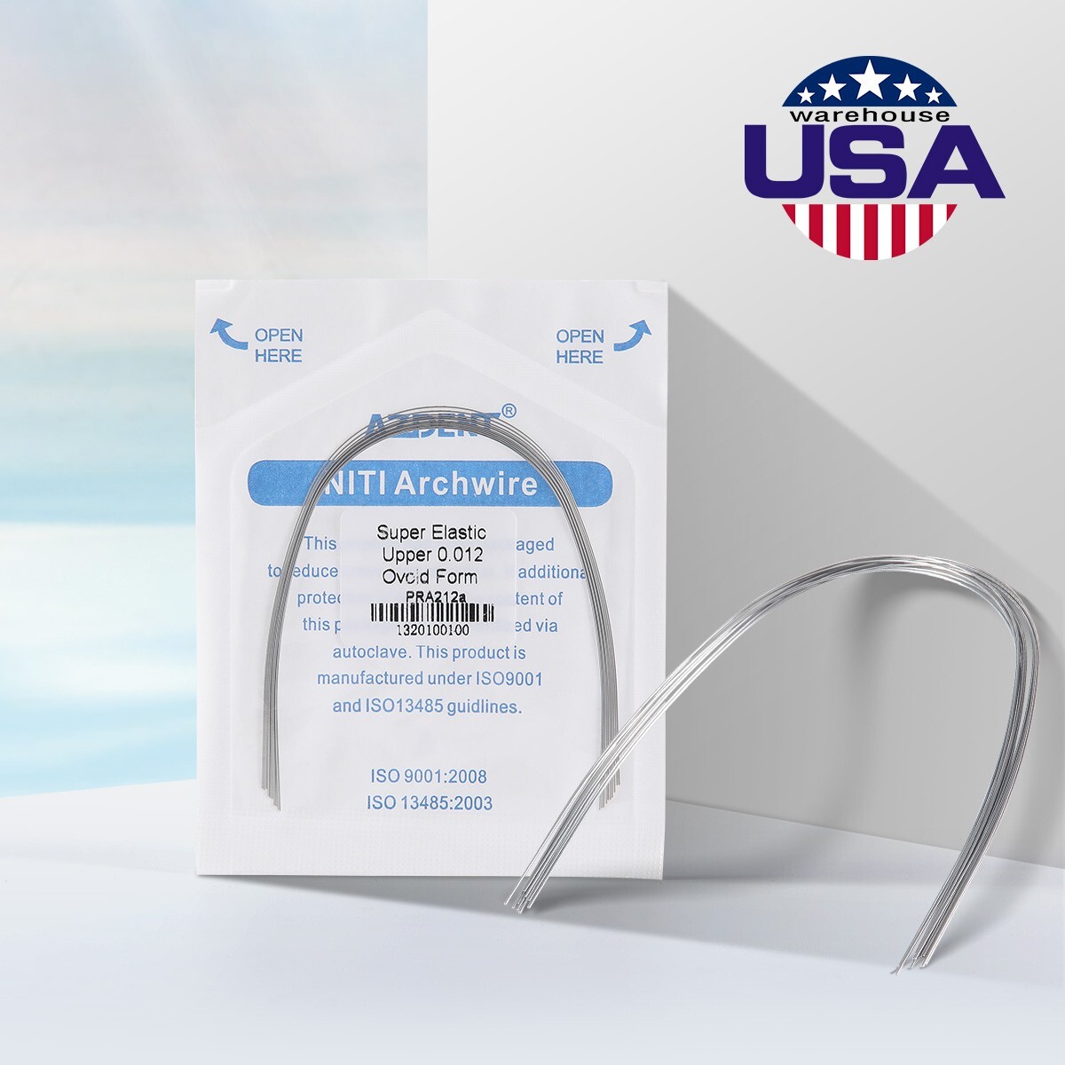 AZDENT Dental Orthodontic Arch Wire Super Elastic NiTi Ovoid Round Rectangular