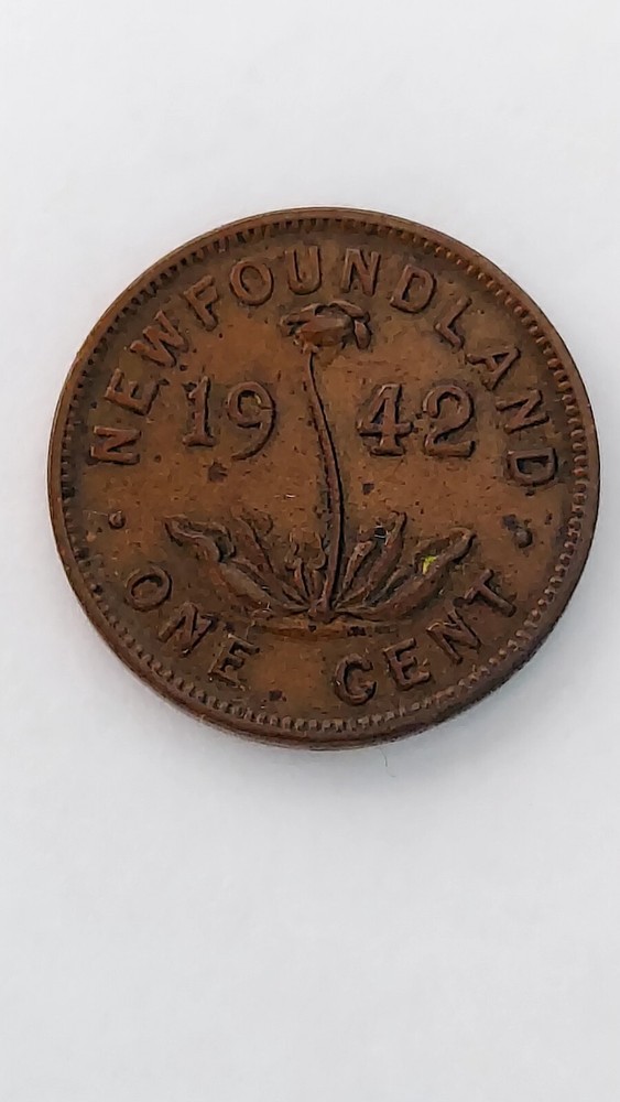 1942 Canada, Newfoundland, 1 Cent Small, George VI