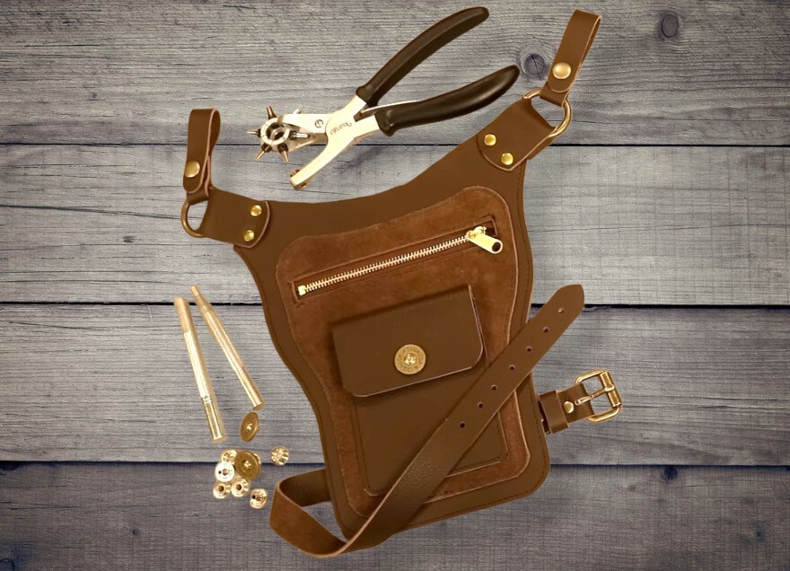 DIGITAL VECTOR FILE, leather hip pouch