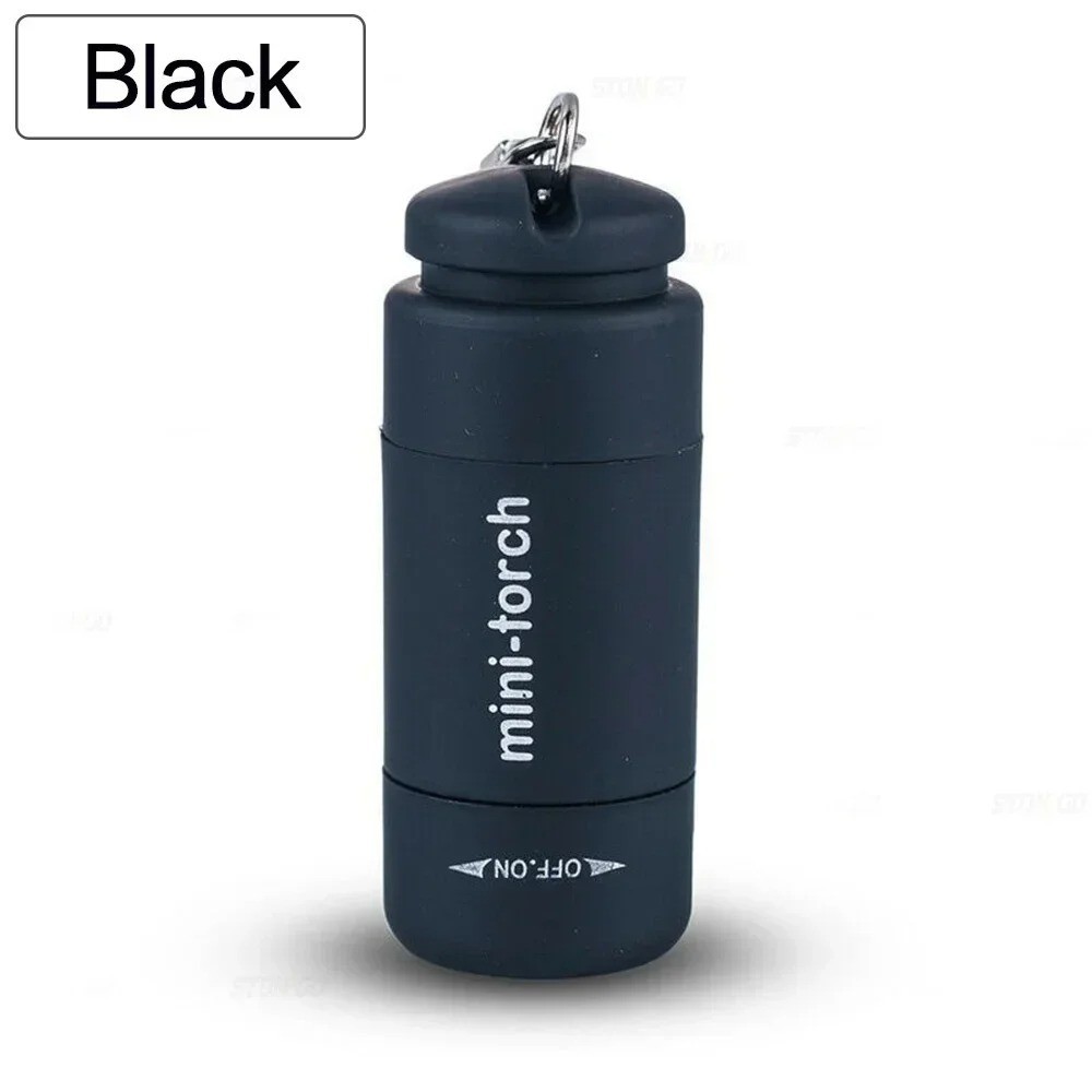USB Rechargeable Mini LED Keychain Flashlight - Strong Pocket Light Waterproof