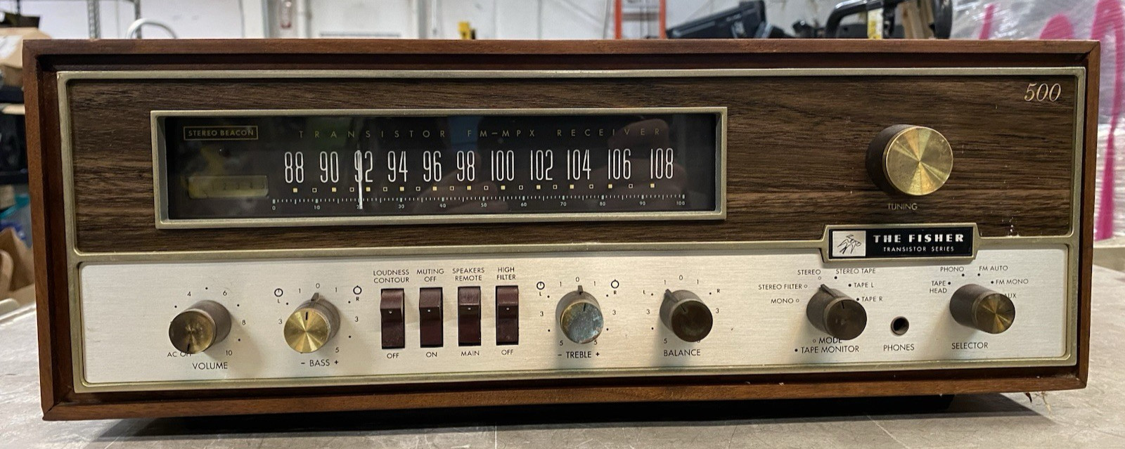 Fisher 500-T Vintage Stereo Receiver Amplifier - FOR PARTS OR REPAIR