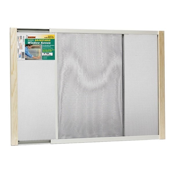 Adjustable Window Screen Wood Frame Clear Mesh Expandable Multiple Sizes 10-24 I