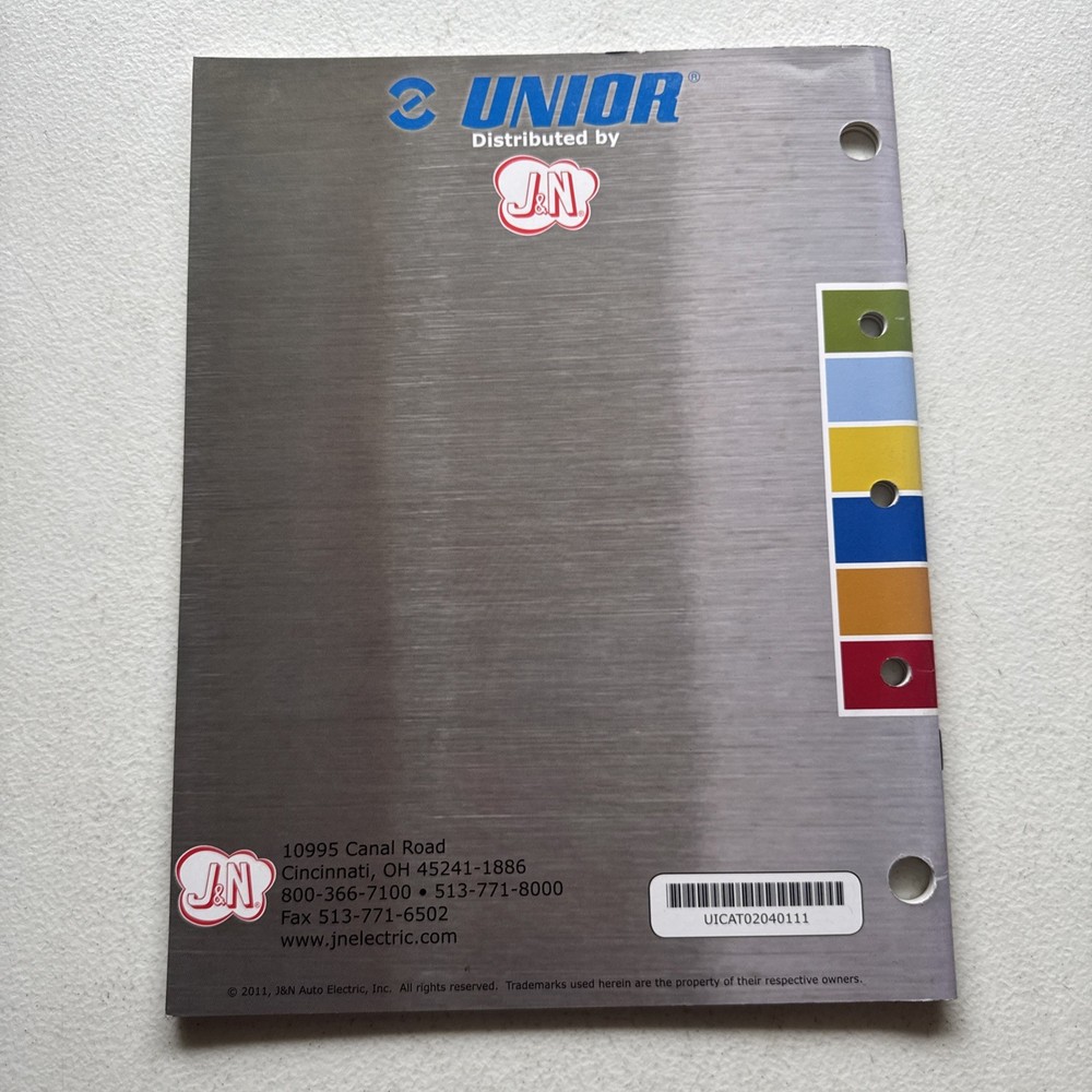 Unior Distributed By J&N Hand Tools Catalog 2011