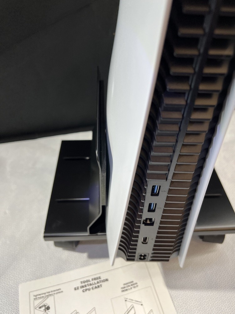 Gaming Console Computer Cart BLACK WITH CASTERS NIB