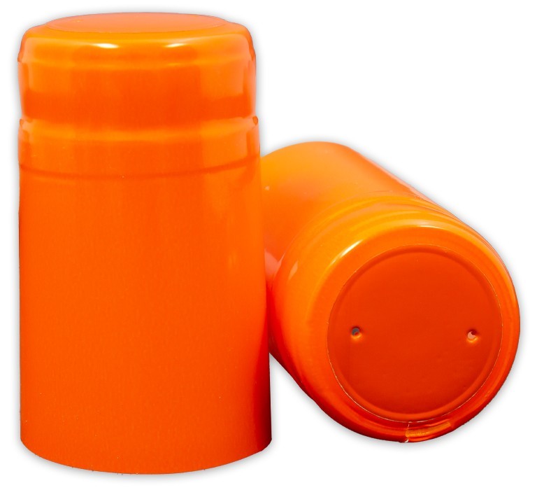 ORANGE PVC SHRINK CAPSULES 100 Pack