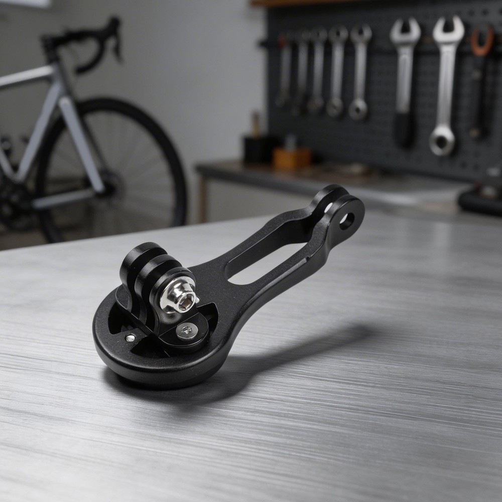 Black Alloy Handlebar Mount Adjustable for Cycling Computers and Speedometers