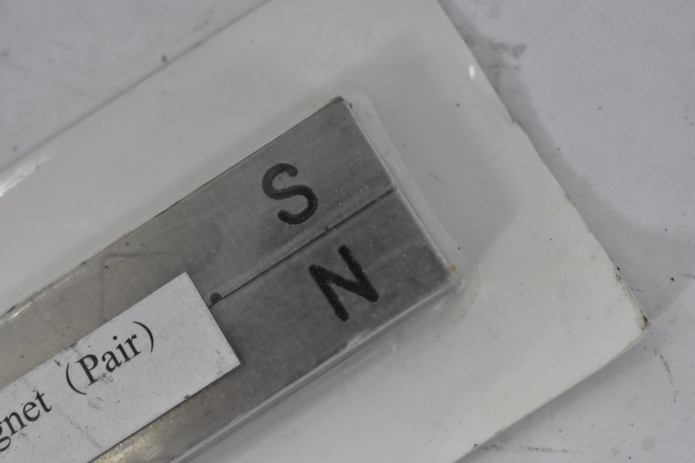 1 Pair 4" Bar Magnets Rectangular Square Tools 2 Piece Set S & N Engraved