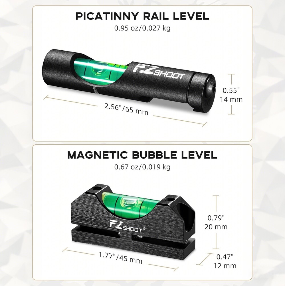 Professional Spirit Bubble Scope Level Kit w/ Magnetic Scope Leveling Tool Combo