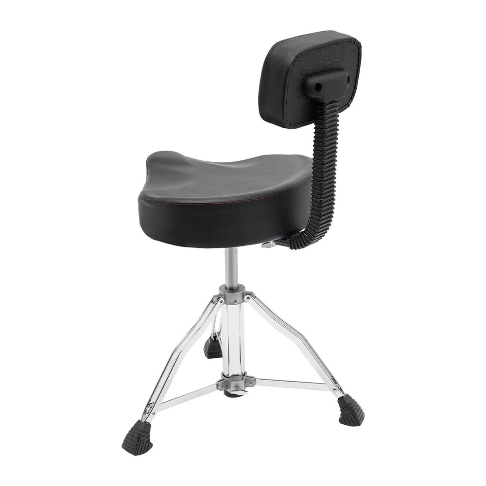 Drum Stool with Backrest Height Adjustable Drum Stool Pneumatic Drum Chair Black