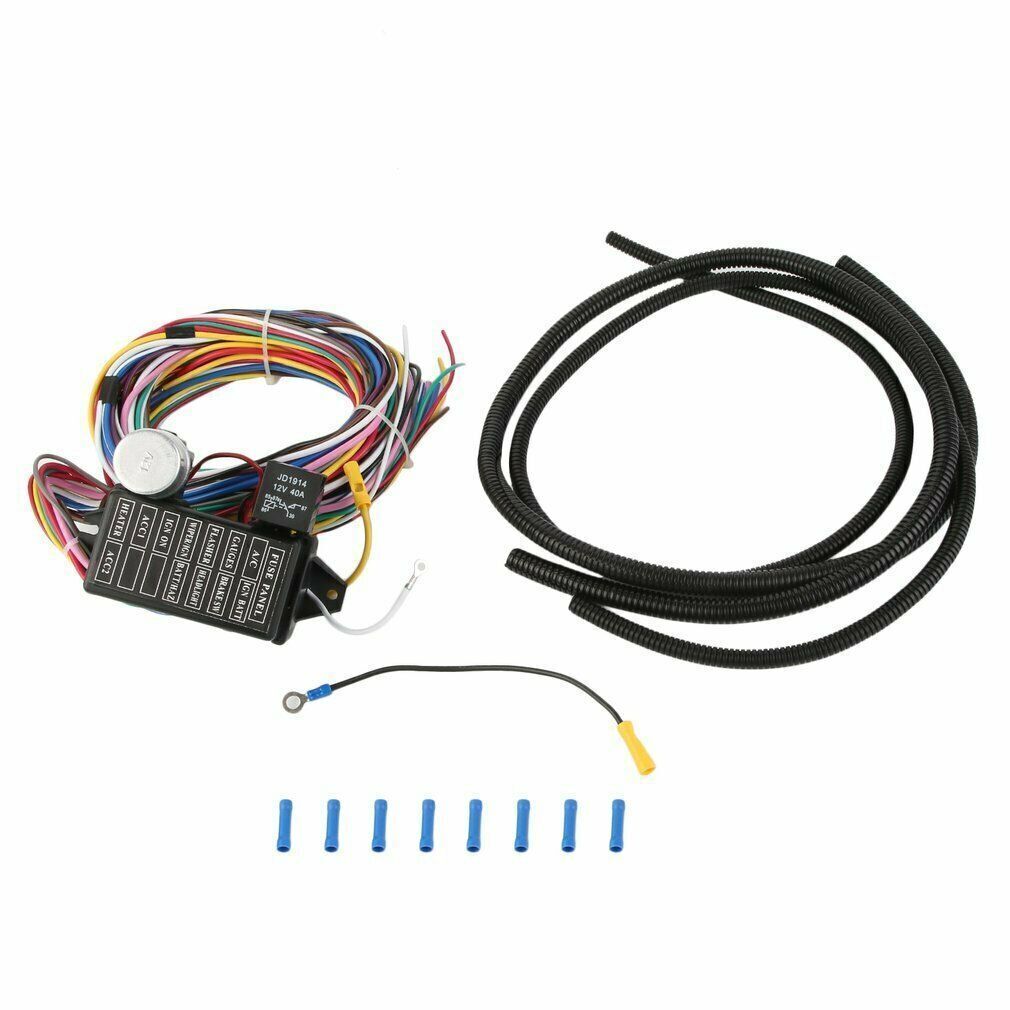 Universal 12 Circuit Wiring Wires Harness For Muscle Car Hot Rod Street Rod XL