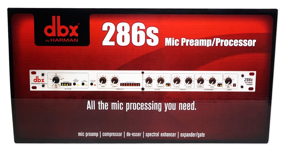 DBX 286S Mic Pre-Amp Processor 286 S Microphone/Instrument Preamp, Phantom Power