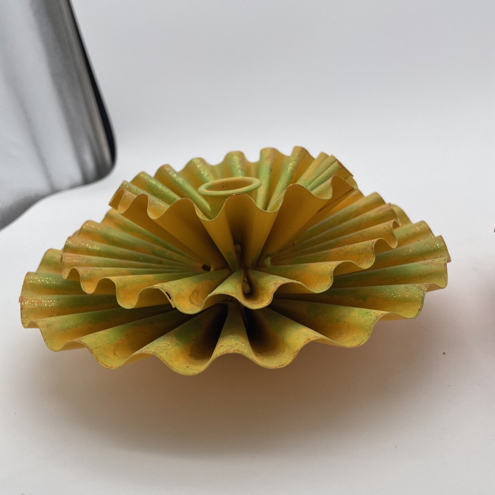 Zinnia Colorful Metal Candlestick Holders