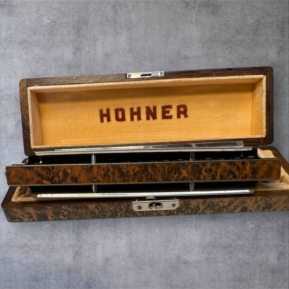 Hohner 64 Chromonica Harmonica Nr. 280 Silver Tone 4 Octave Professional Model