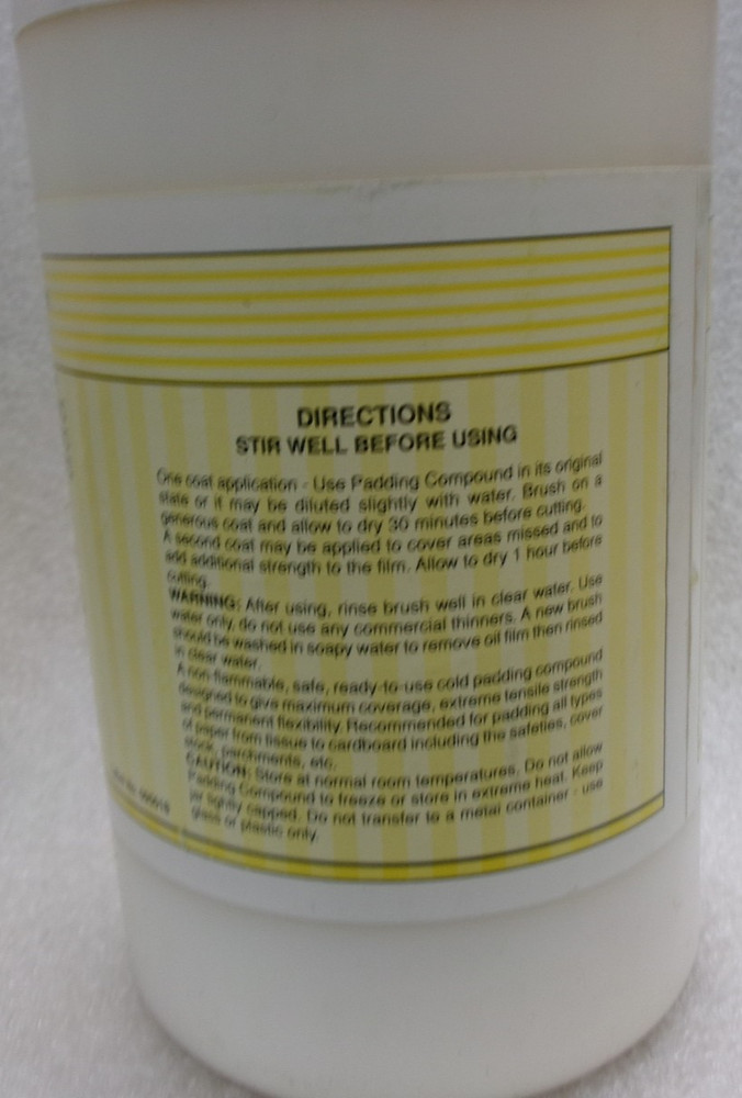 ABDICK MULTIGRAPHICS PRECISION PADDING COMPOUND 1 QUART (.946 liters) #