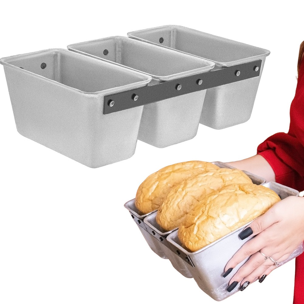 3pcs L7 Bread Form Pan Loaf Aluminium Mold Baking Ovenware Bakeware Kitchen