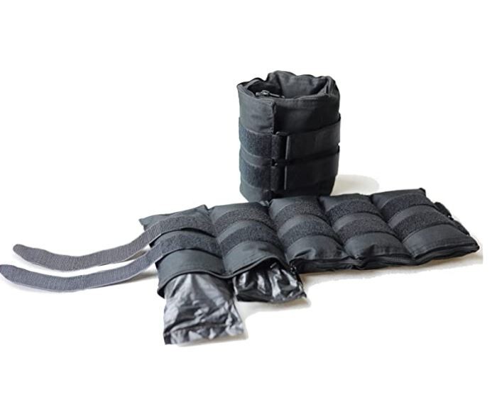 CAP 10-Pound Pair (2PC) Adjustable Ankle Weights Black NEW OPEN BOX ITEM