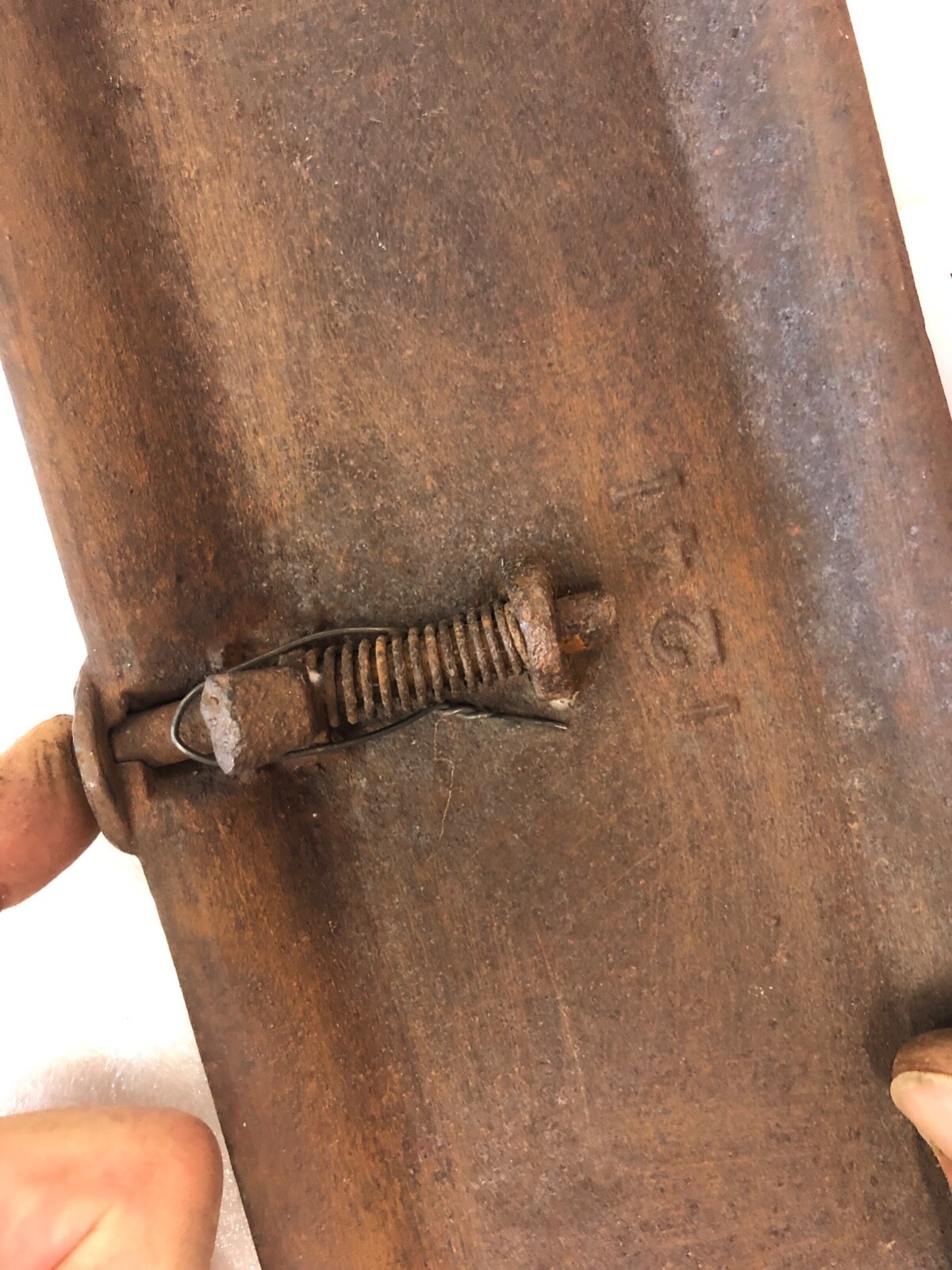 Frost & Wood Smith’s Falls Canada Cast Iron Drawn Mower Toolbox Lid No. 1241