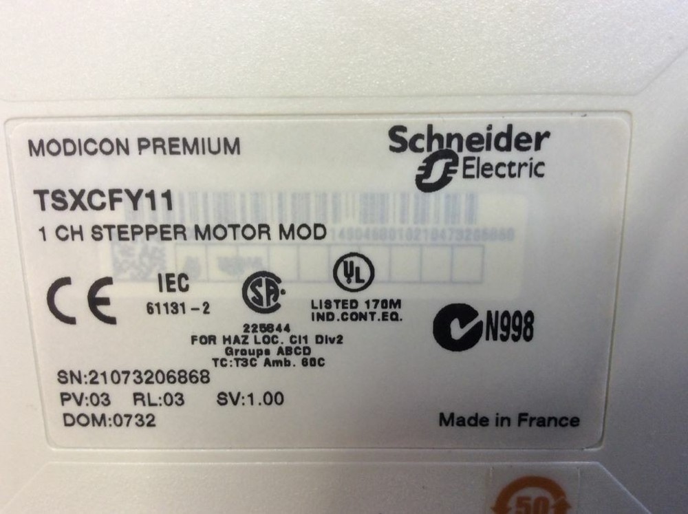 Schneider Electric: TSXCFY11, Motion Control Module-For Stepper Motors-Unity Pro