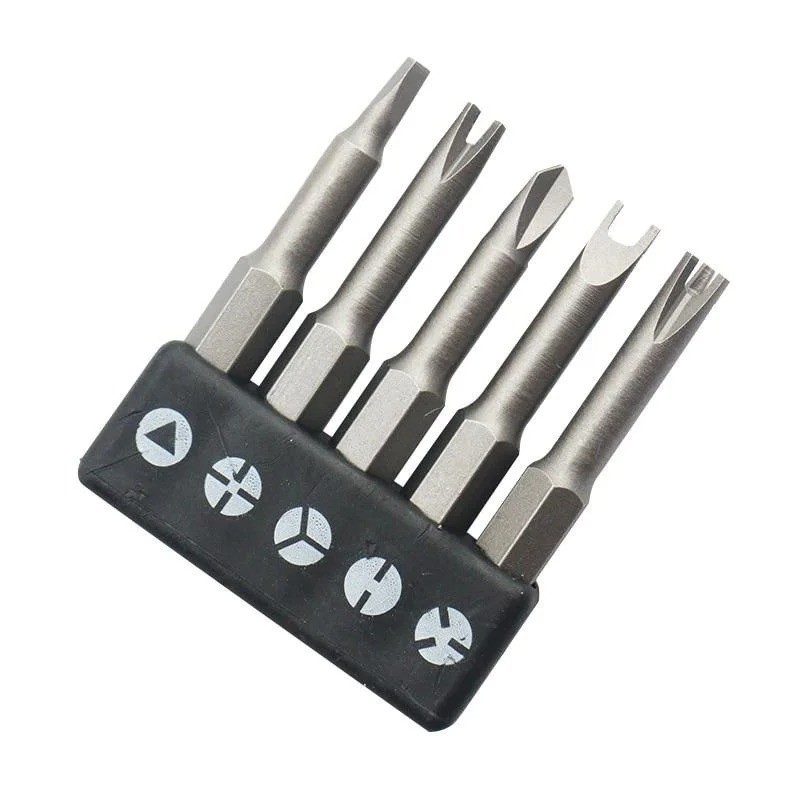 5PCS Special Screwdriver Bits Set 50mm U Y Triangle Inner Cross Tool